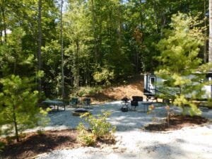 Site 12 at Deer Springs RV Park. Best RV Parks in Franklin NC.