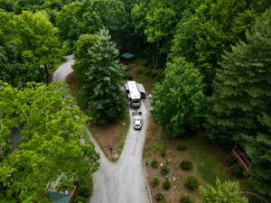 Site #8 at Deer Springs RV Park in Franklin NC